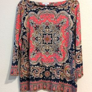 Charter Club ladies blouse size Large Paisley Print